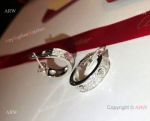 Knockoff Cartier Love 925 Sterling Silver Earring Diamond-set Wide